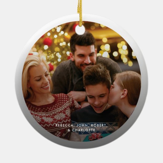 Eerste kerst Nieuwe Home Notenkraker Script Keramisch Ornament (Achterkant)