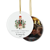 Eerste kerst Nieuwe Home Notenkraker Script Keramisch Ornament