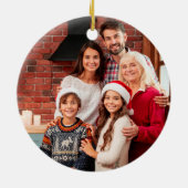 Eerste kerst Nieuwe Home Rode Vrachtwagen FOTO Keramisch Ornament (Achterkant)