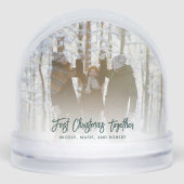 Eerste kerst Nieuwe Huis Familie Foto's Custom Sneeuwbol (Voorkant)