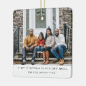 Eerste kerst Nieuwe Huis Gepersonaliseerde Familie Keramisch Ornament (Links)