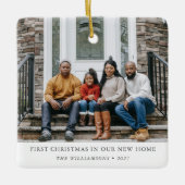Eerste kerst Nieuwe Huis Gepersonaliseerde Familie Keramisch Ornament (Voorkant)