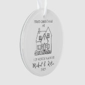 Eerste kerst nieuwe huis Ornament (voorkant)