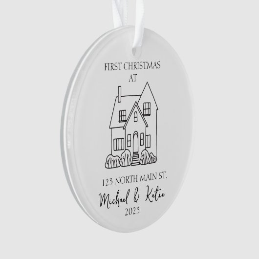 Eerste kerst nieuwe huis Ornament (voorkant)