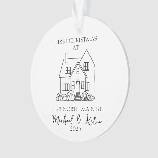 Eerste kerst nieuwe huis Ornament (voorkant)
