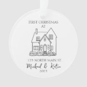 Eerste kerst nieuwe huis Ornament (voorkant)