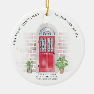 Eerste kerst nieuwe huis planten chic keramisch ornament