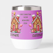 Eerste kerst nieuwe huis quote Lavend Water Bottle (Achterkant)