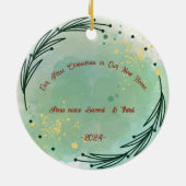 Eerste kerst nieuwe huis quote Ornament (Achterkant)