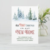 Eerste kerst nieuwe huis voor de Feestdagen verhui Kaart (Staand voorkant)