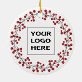 Eerste kerst Nieuwe startende Logo voor thuisbedri Keramisch Ornament (Achterkant)