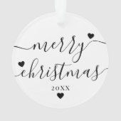 Eerste kerst nieuwe thuis script foto ornament (achterkant)