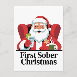 Eerste kerst nuchter Kerstman Nuchterheid Kerstmis Feestdagenkaart