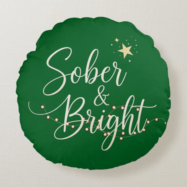 Eerste kerst nuchter rond kussen (Voorkant)