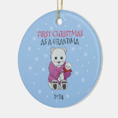 Eerste kerst oma keramisch ornament (Links)