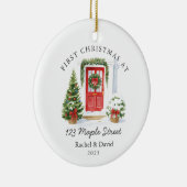 Eerste kerst op het nieuwe adres: Red Door Keramisch Ornament (Rechts)