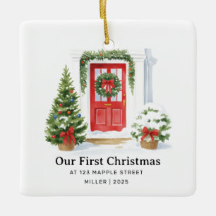 Eerste kerst op het nieuwe adres: Red Door Keramisch Ornament