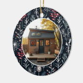 Eerste kerst op mijn Tiny Home foto Keramisch Ornament (Links)