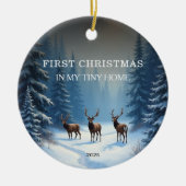 Eerste kerst op mijn Tiny Home foto Keramisch Ornament (Voorkant)