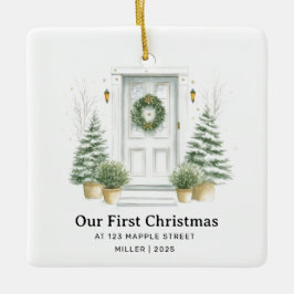 Eerste kerst op nieuw adres – Sage Door Keramisch Ornament