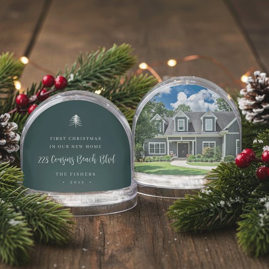 Eerste kerst op nieuwe foto sneeuwbol