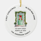 Eerste kerst op onze nieuwe foto keramisch ornament (Voorkant)