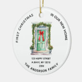 Eerste kerst op onze nieuwe foto keramisch ornament (Links)