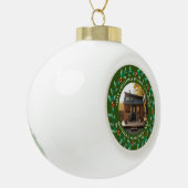 Eerste kerst op onze Tiny Home foto Keramische Bal Ornament (Links)