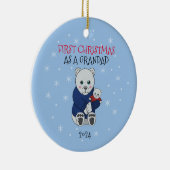 Eerste kerst opa keramisch ornament (Rechts)