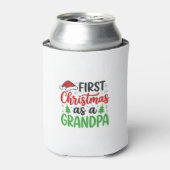 Eerste kerst Opa Kerstman Hoed Blikjeskoeler (Blikje Voorkant)