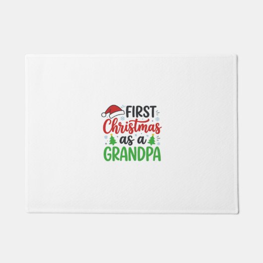 Eerste kerst Opa Kerstman Hoed Deurmat (Voorkant)