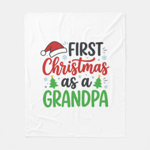 Eerste kerst Opa Kerstman Hoed Fleece Deken