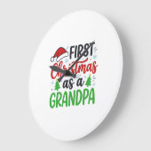 Eerste kerst Opa Kerstman Hoed Grote Klok (Hoek)