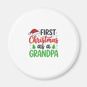 Eerste kerst Opa Kerstman Hoed Magneet