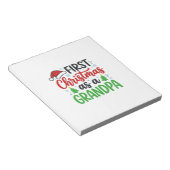 Eerste kerst Opa Kerstman Hoed Notitieblok (Schuin)