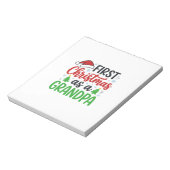 Eerste kerst Opa Kerstman Hoed Notitieblok (Linkerzijde)