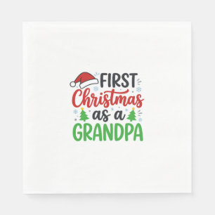 Eerste kerst Opa Kerstman Hoed Servet