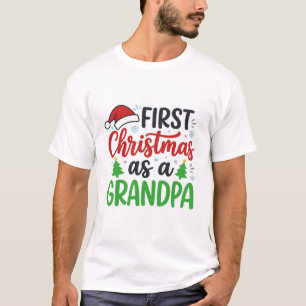 Eerste kerst Opa Kerstman Hoed T-shirt