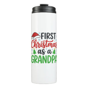 Eerste kerst Opa Kerstman Hoed Thermosbeker