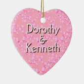 Eerste kerst Ornament op roze kersenbloesems (Rechts)