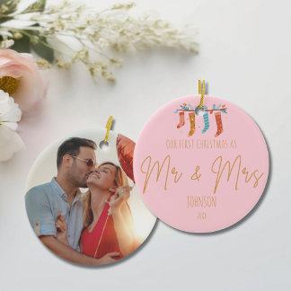 Eerste kerst Ornament voor meneer en mevrouw