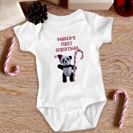Eerste kerst Panda Beer Cute Baby Body Romper