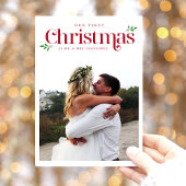 Eerste kerst Pas getrouwd Feestdagenkaart