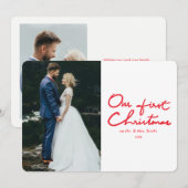 Eerste kerst | Passen getrouwd Foto Kerstkaart (Voorkant / Achterkant)
