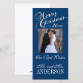 Eerste kerst Passen getrouwd fotokaarten Feestdagenkaart (Voorkant / Achterkant)