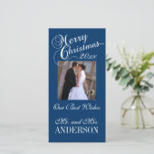 Eerste kerst Passen getrouwd fotokaarten Feestdagenkaart (Staand voorkant)