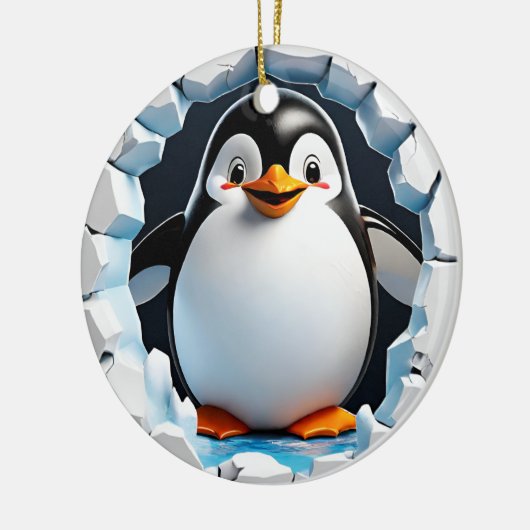 Eerste kerst pinguïn Ornament (Links)