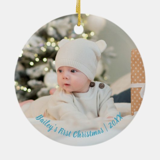 Eerste kerst pinguïn Ornament (Achterkant)