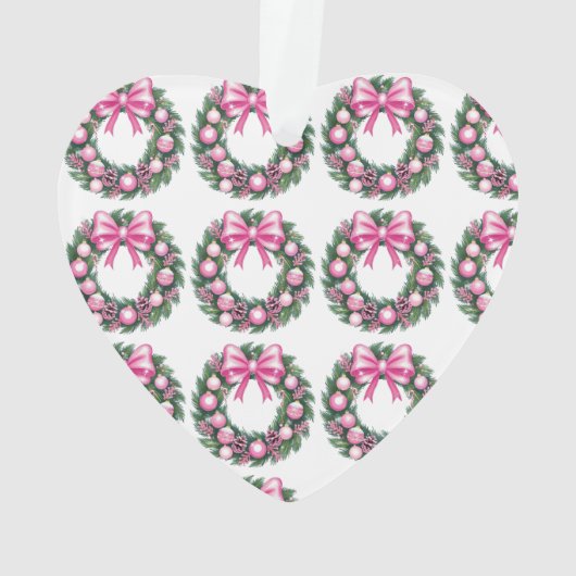 Eerste kerst roze krans ornament (achterkant)