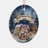 Eerste kerst RV paar Pas getrouwd Ornament (Rechts)